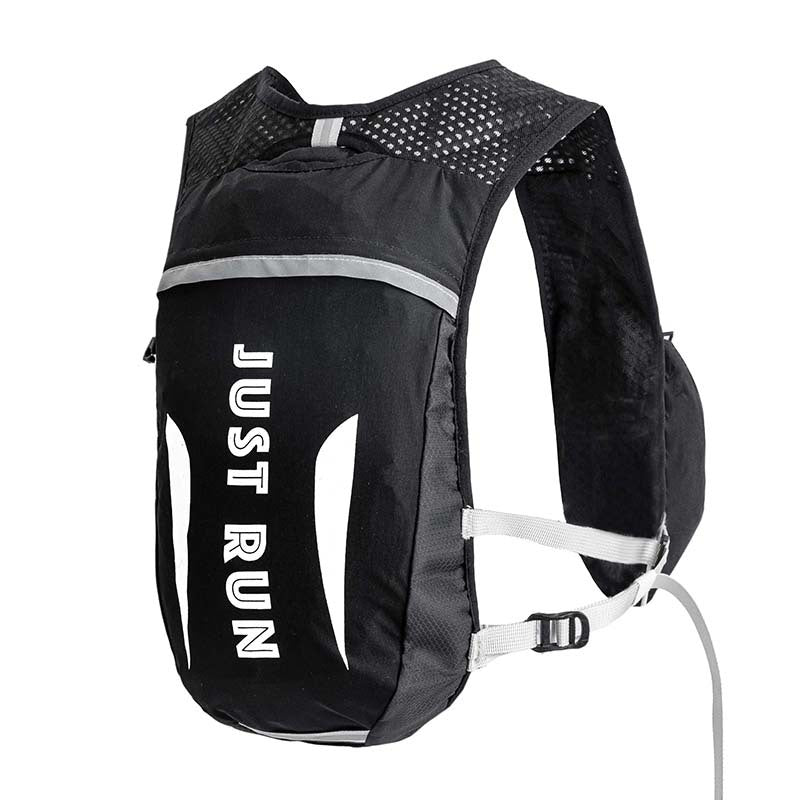 5L Hydration Running Vest Backpack - Lightweight Reflective Trail Hiking Pack, Black