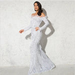 Off shoulder sequins Mermaid Formal Party dress