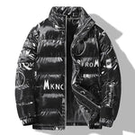 Men's Winter Fashion Printed Zip button Thick Rain Puffer Jacket - EX-STOCK CANADA