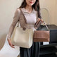 Two-piece Set Large Capacity Leather Totes shoulder Work Commuter Bag - EX-STOCK CANADA