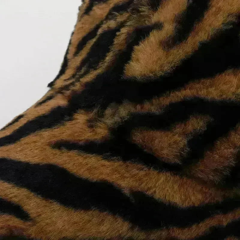 Fashion Leopard Fleece Baseball All-matching Peaked Cap - EX-STOCK CANADA
