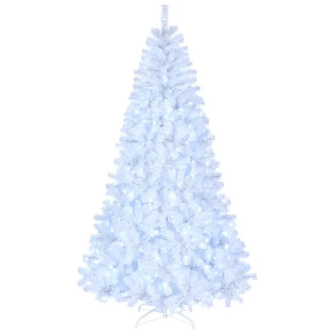 FCH 7ft 1346 Branches Automatic Tree Structure PVC Material 500 Lights Cool Color 8 Modes Christmas Tree White EX-STOCK Canada 