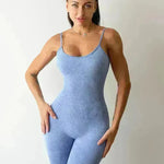 Spaghetti Strap One piece Unitard Bodysuit Jumpsuit - EX-STOCK CANADA