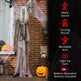 74inch Life Size Outdoor Halloween Decorations Skeleton Witch, Sound And Motion Activated Animated Prop Animatronic Decor With Light Up Eyes, Spooky Sound EX-STOCK