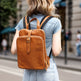 Multi-laminated Retro Genuine Leather Backpack EX-STOCK