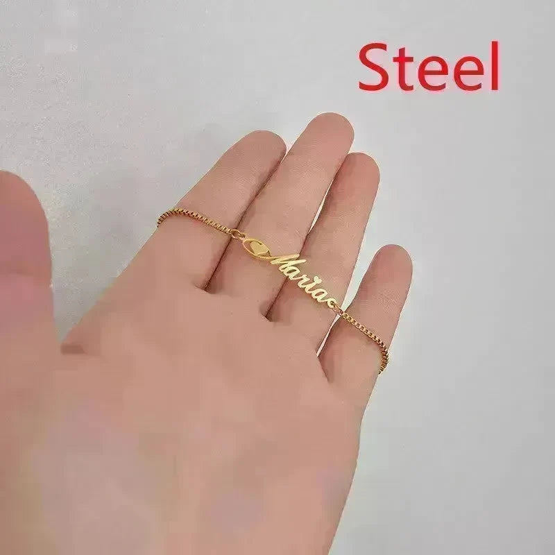 Women Custom and Personalized  Stainless Steel English Letter Bracelet From Europe And America - EX-STOCK CANADA