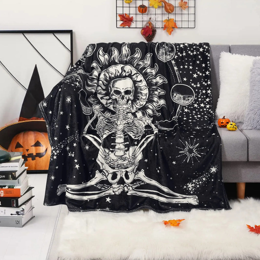 Halloween Witch Blanket Flannel Blanket EX-STOCK Canada 