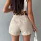 Women's Fashion Solid Color High Waist Mini Skort - EX-STOCK CANADA