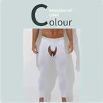 Men's Fall Winter Open Crotch Thermal Pants Long John underwear