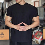Anti Wrinkle Men Short Sleeve Active wear T-shirt for Workout Gym trainings - EX-STOCK CANADA