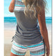 Women's Split Large Sport Conservative Style Wide Shoulder Strap Tankini Swimsuit Set EX-STOCK