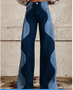European And American Plus Size Women's Denim Casual Pants 