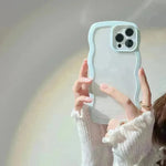 Wave Border Mobile Phone Case Solid Color Simple Candy Color - EX-STOCK CANADA