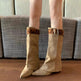 Women's Convertible Fold-Over Slouch Boots – Leopard Buckle Strap | Khaki, Brown & Black | Sizes 35–40
