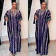 Middle East Striped Loose Robe African Dubai Arabic Satin Hot Drilling Stitching Abaya Buba Dress - EX-STOCK CANADA