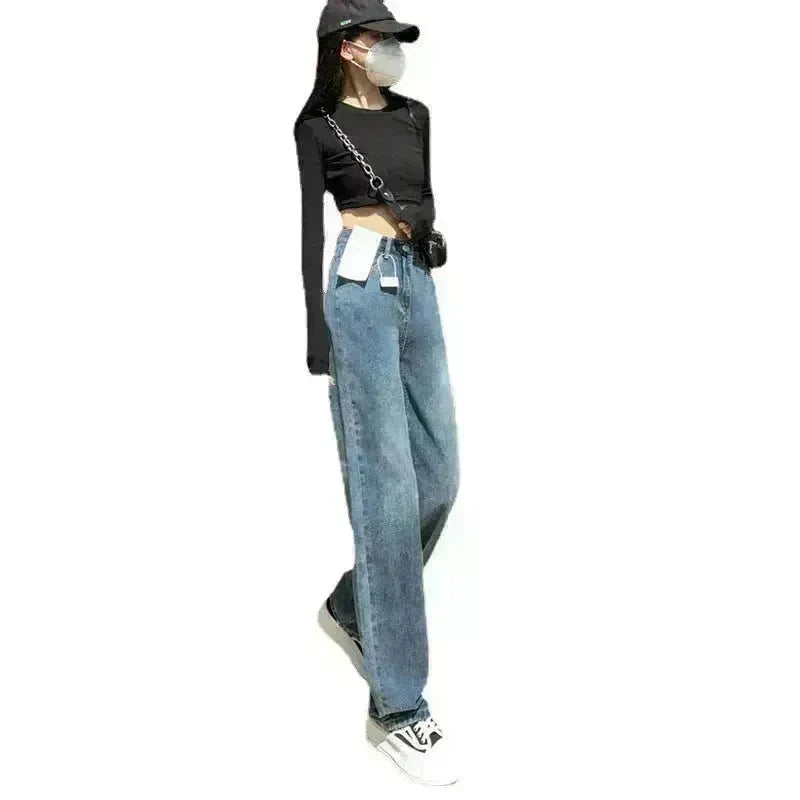 Plus Size Wide Legs Baggy Jeans Pant For Women Autumn And Winter - EX-STOCK CANADA