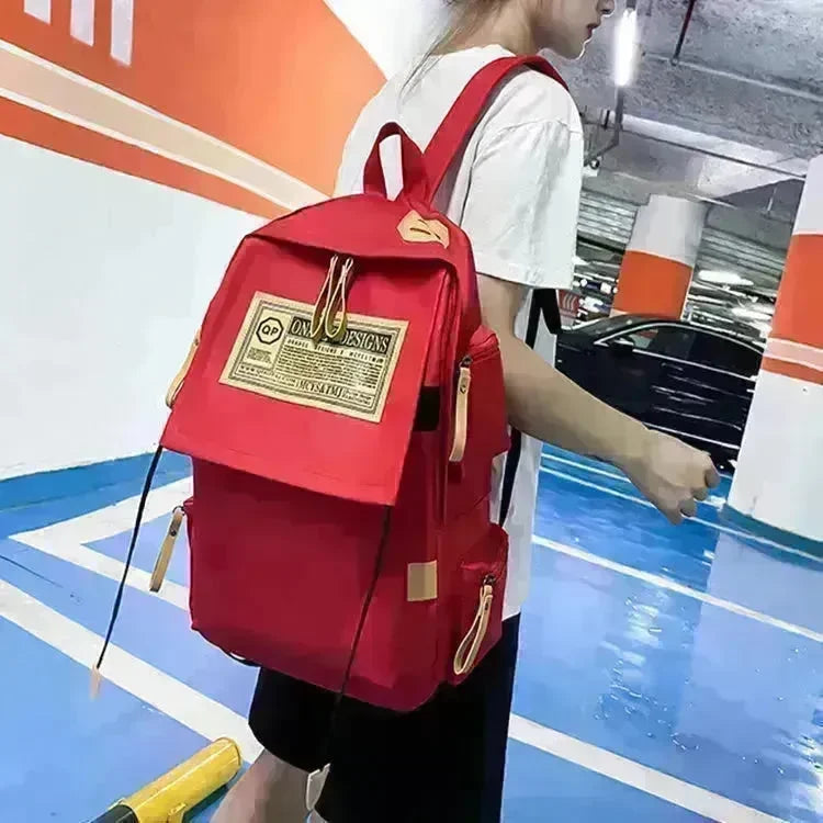 Ins Fashion Backpack Men Multi-pocket Large Capacity Travel Computer Bag Women Junior High School Students Schoolbag - EX-STOCK CANADA