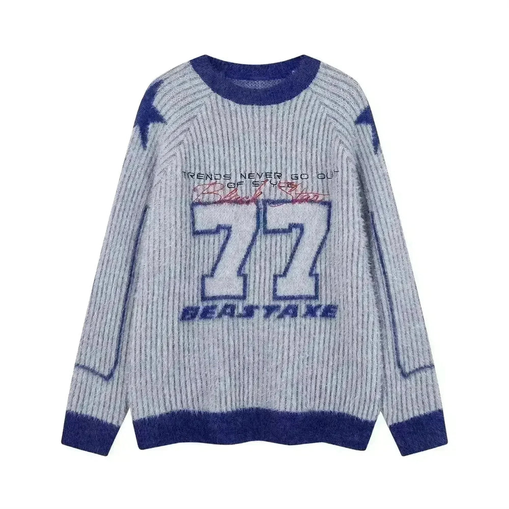 New Trend Autumn Winter Round neck Oversized Pullover Wool Sweater for Teenagers - EX-STOCK CANADA