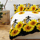 3 Pieces Black And White Background Sunflower Duvet Cover Set Yellow Flower Polyester Bedding Set For Adults Bedroom Decor Twin Full Queen King Size EX-STOCK Canada 