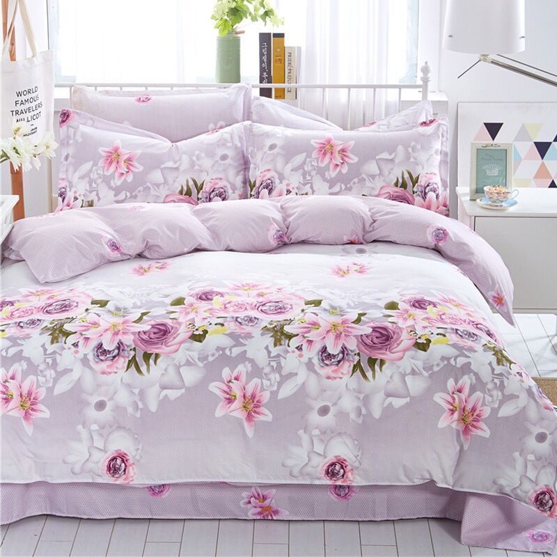 Four-piece Set Duvet Cover One-piece Single Double Thick Bed Sheet Three-piece Set EX-STOCK Canada 