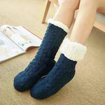 Calcetines de lujo de punto de punto cálido de invierno Inicio Inicio de calcetines de alfombras sin deslizamiento para hombres y mujeres