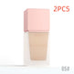 A bottle of foundation makeup with a pale pink cap and beige liquid visible through a frosted glass base, shown on a white background with red '2PCS' text in the top right and gray '05#' text in the bottom right.