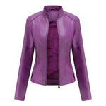 Chaqueta de cuello de cuello de stand de fit europeo y americano de moda para mujeres