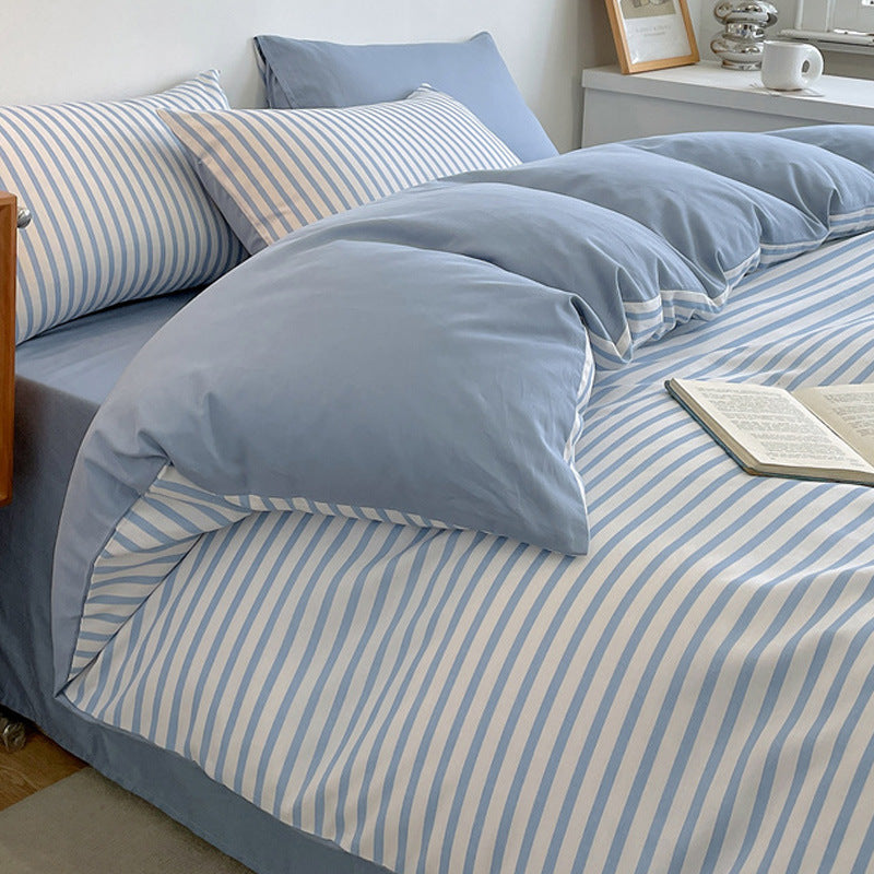 Pure Cotton Class A Four-piece Quilt Cover Household Pure Cotton Bed Sheet Duvet Cover EX-STOCK Canada 
