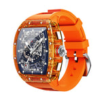 Orange WS6 Richard Luxury Skeleton Smartwatch – Bluetooth Calling, Health Monitoring | 9 Colours