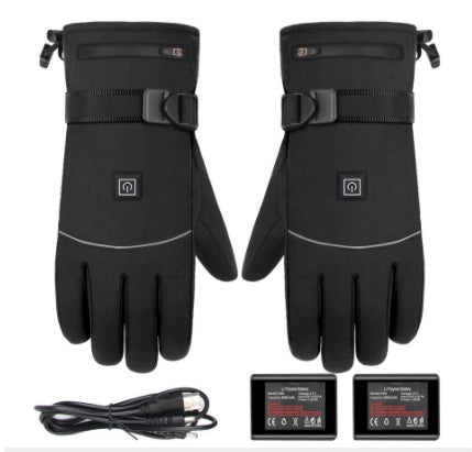 Winter Electric Heated Gloves Motorcycle Touch Screen Gloves EX-STOCK Canada 
