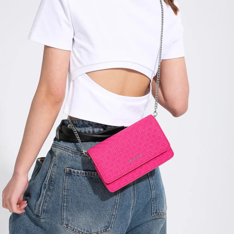 Luxury Women's Chain Embossed Square flap Shoulder Bag for women - EX-STOCK CANADA
