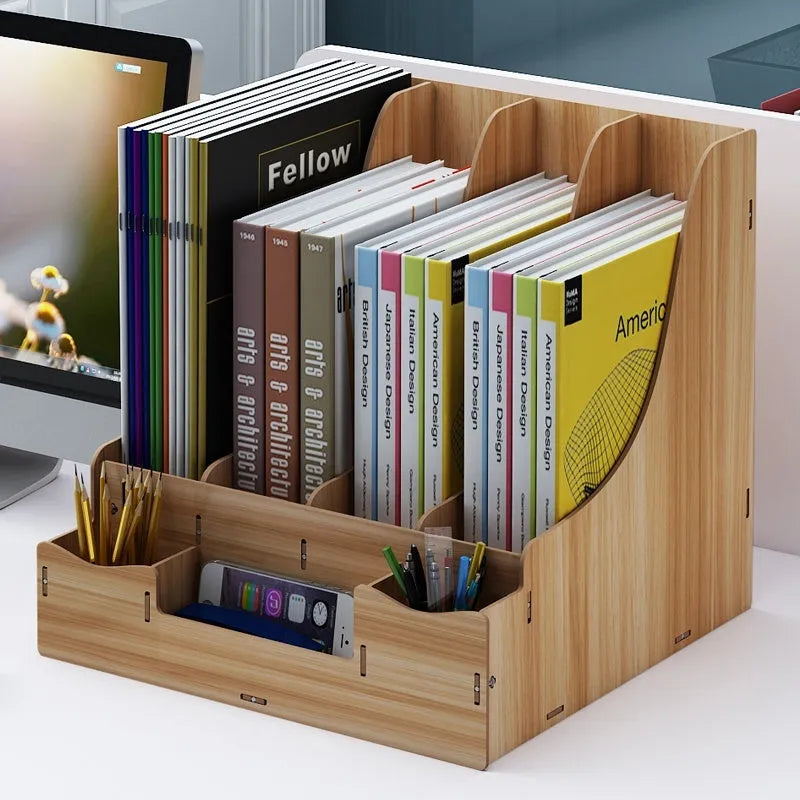 Minimalist Wooden Desk Organizer Office Table Organizer