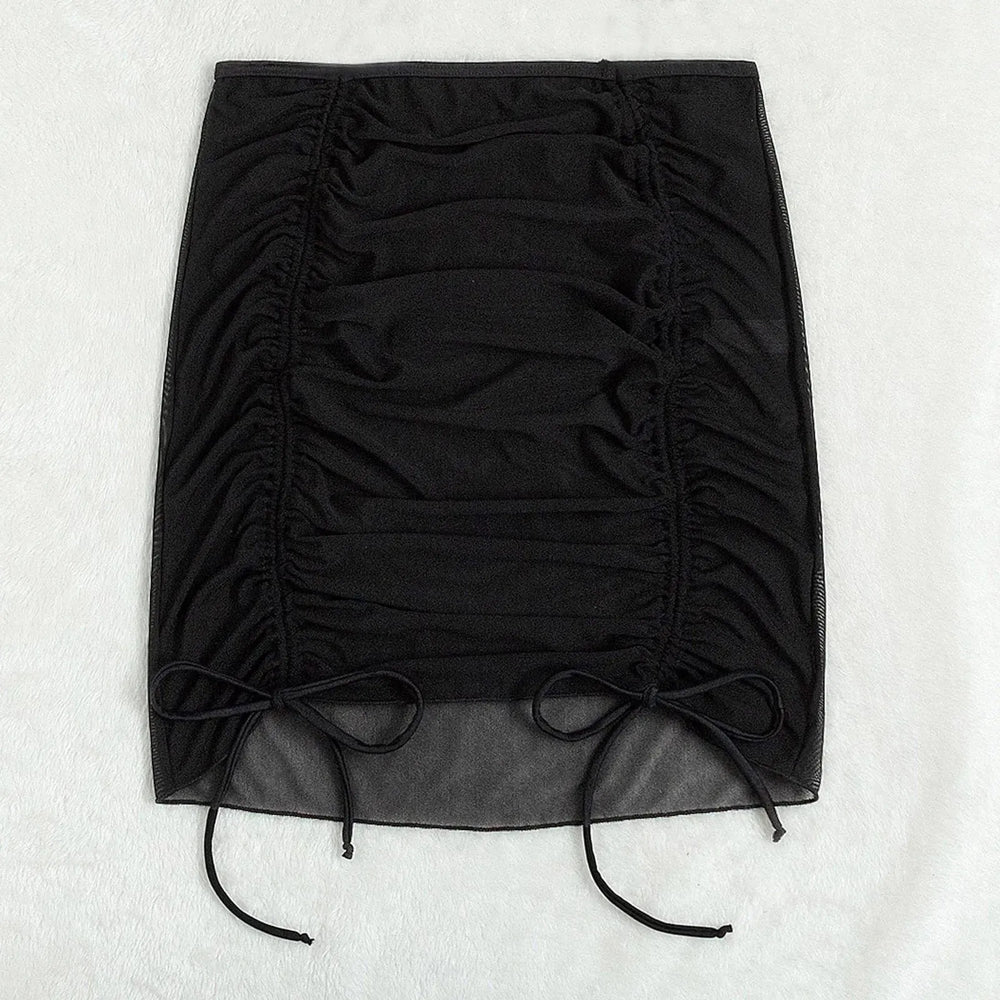 Ladies' Mesh Swimsuit See-through Mini Skirt - EX-STOCK CANADA