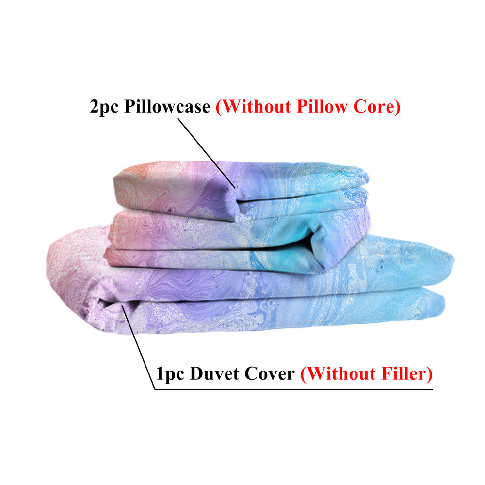 Girly Duvet Cover Rainbow Glitter Ombre Bedding Sets 3 Pcs Chic Purple Blue Green Pastel Bed Spreads Sparkle Quilt Cover Set With 2 Pillow Shams EX-STOCK Canada 
