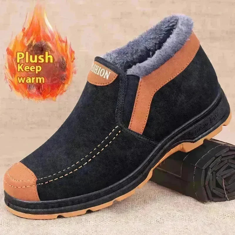 Men's Traditional Cotton Shoes Warm With Velvet Winter Boot - EX-STOCK CANADA