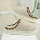 Winter Fashion Cotton Slippers With Sewing-side Design Indoor Non-slip Bedroom Floor Plush Slipper House Shoes Women Couple - EX-STOCK CANADA