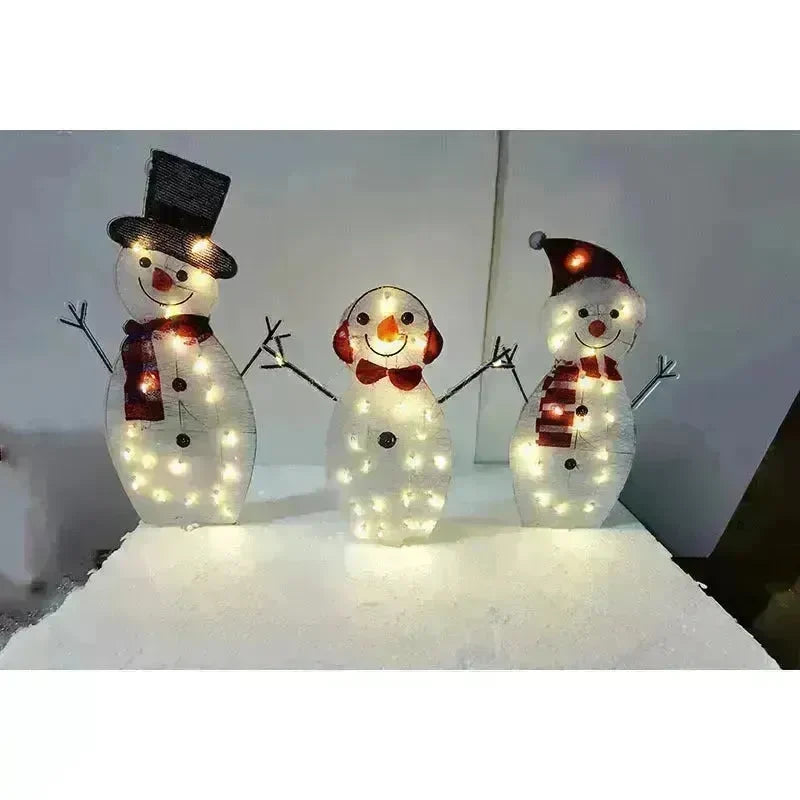 Christmas Scene Decoration With LED Lights Christmas Snowman Ornaments - EX-STOCK CANADA