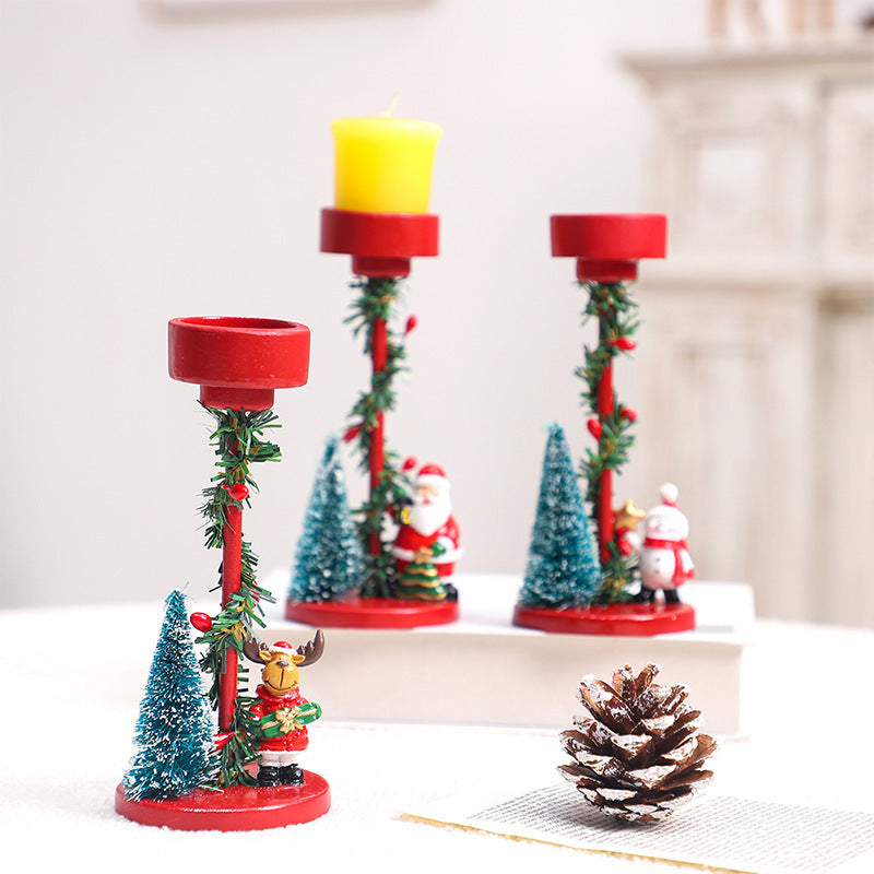 Christmas Decorations Desktop Resin Christmas Tree Elderly Candlestick EX-STOCK Canada 