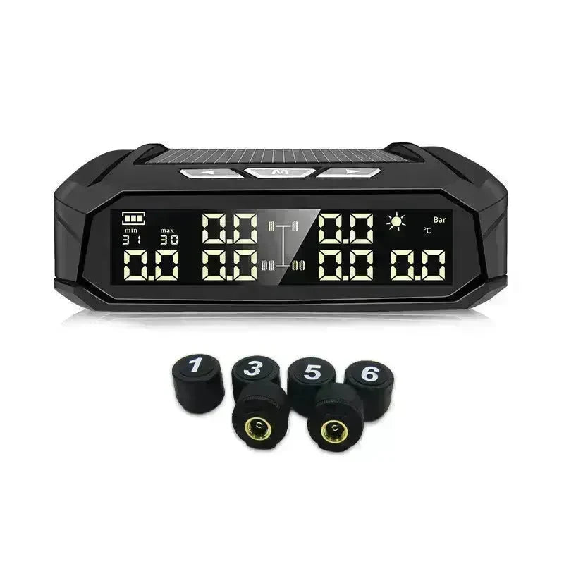 Auto Solar External Tire Pressure Monitor 6 Tire RV Trucks Car Vehicle EX-STOCK