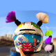 Red helmet braid decoration accessory