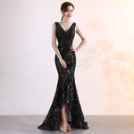 Evening Female V-neck Sexy Night Show Ladies Party Dinner Dress Host EX-STOCK Canada 