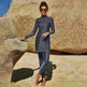 Pure Color Long-sleeved Trousers Fully Surrounded Conservative Beach Surfing Sunscreen ArabSwimsuit EX-STOCK