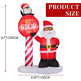 8.2FT Lighted Christmas Inflatable Decoration, Inflatable Black Santa & Road Sign, Funny Blow Up Yard Decorations With Built-in LED Lights For Holiday Party Front Yard Lawn Garden Decor EX-STOCK Canada 
