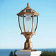 Vintage Gold Solar Pillar Headlight With Dimmable LED 1-Pack Outdoor Landscape Pathway Light - EX-STOCK CANADA