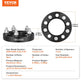 Wheel Spacers Wheel Adapters 5 Lug Forged Spacer 4 PCS Black EX-STOCK