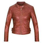 Ladies Fall and Winter Slim fit Leather Jacket  Biker Jacket Women - EX-STOCK CANADA