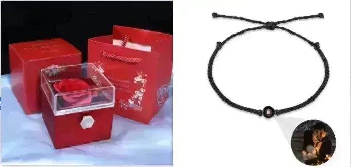 Rotating Soap Flower Rose Gift Box Creative Rotating Rose Jewelry Packaging Box Valentine's Day Gift For Women - EX-STOCK CANADA