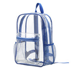 Clear PVC Transparent Backpack – Large Capacity Stadium Approved School & Travel Bag