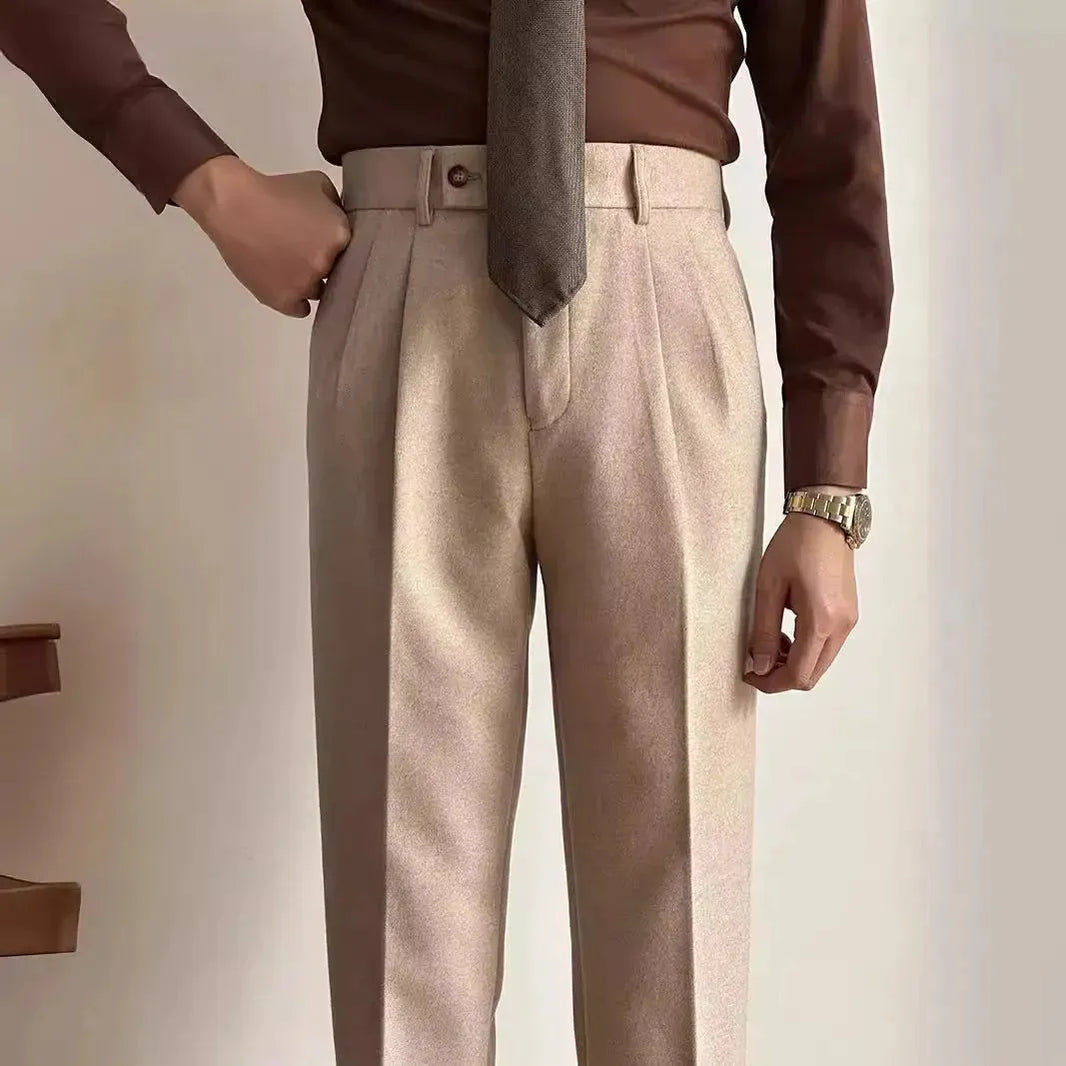 Straight Fitted All-matching formal business Office Work Suit Pants trouser  For Men