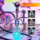 Arabic Hookah Full Set Bar Kettle Stainless Steel Large Single And Double Tube - EX-STOCK CANADA